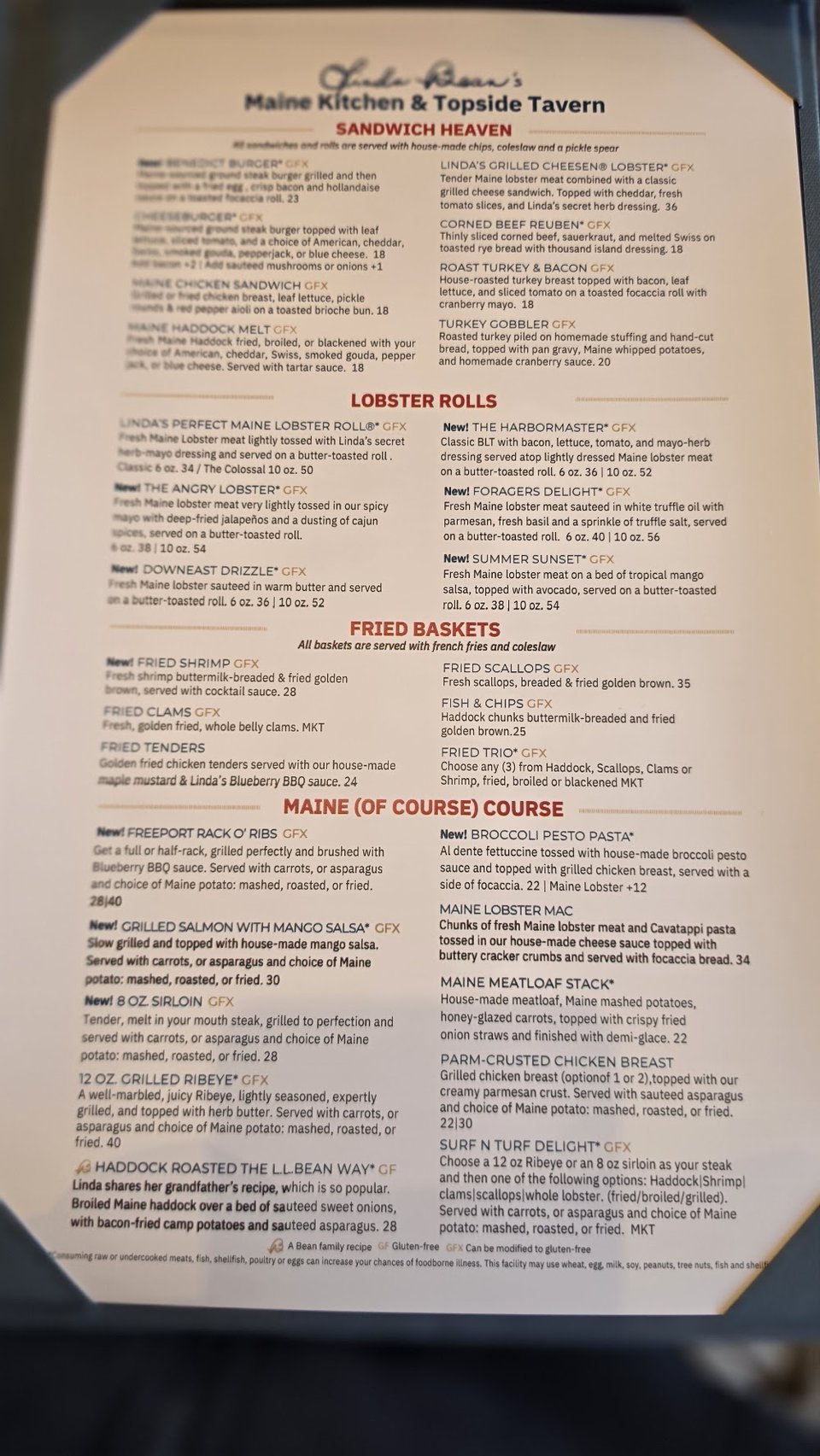 Close view of seafood dishes and dressings.